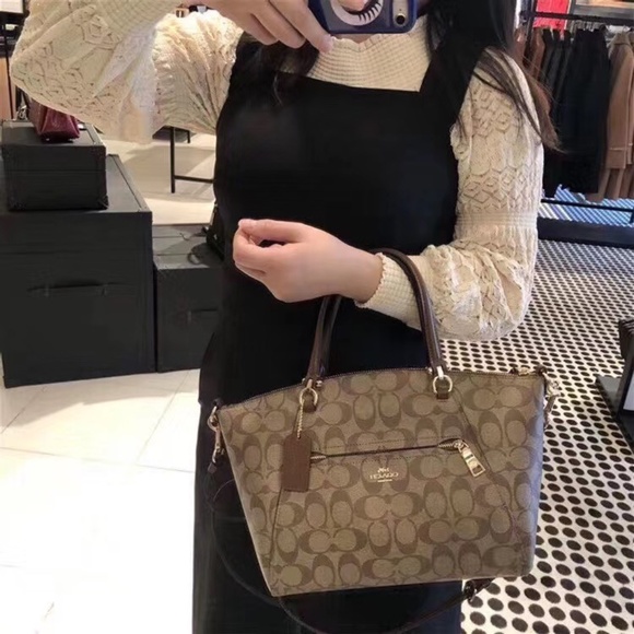 Coach Prairie Satchel In Signature Canvas - Picture 4 of 14